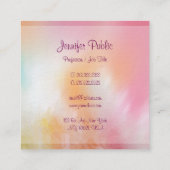 Luxus Moderne Abstrakt Art Template Trend Quadratische Visitenkarte (Rückseite)