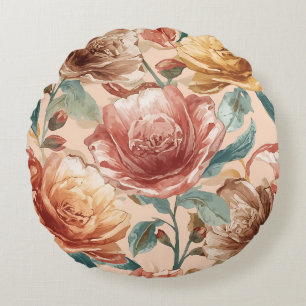 Luxus, Moderne, Blume, blühende Schönheiten Rundes Kissen