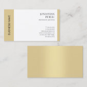 Luxus Moderne Elegante Imitate Gold Beruflich Visitenkarte (Vorne/Hinten)
