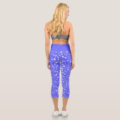 Luxus Moderne Elegante Liebe Blaues Herz Capri Leggings (Rückseite)