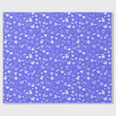 Luxus Moderne Elegante Liebe Blaues Herz Geschenkpapier (Flach)