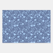Luxus Moderne Elegante Liebe Blaues Herz Geschenkpapier Set (Vorderseite 2)