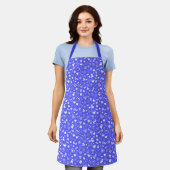 Luxus Moderne Elegante Liebe Blaues Herz Schürze (Getragen)