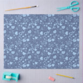 Luxus Moderne Elegante Liebe Blaues Herz Seidenpapier (Basteln)