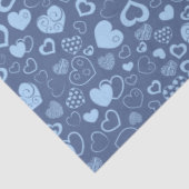 Luxus Moderne Elegante Liebe Blaues Herz Seidenpapier (Ausschnitt)