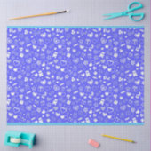 Luxus Moderne Elegante Liebe Blaues Herz Seidenpapier (Basteln)