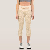 Luxus Moderne Elegante Liebe Goldenes Herz Capri Leggings (Vorderseite)