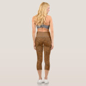 Luxus Moderne Elegante Liebe Goldenes Herz Capri Leggings (Rückseite)
