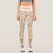 Luxus Moderne Elegante Liebe Goldenes Herz Capri Leggings (Vorderseite)