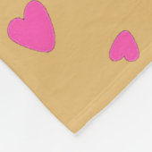 Luxus Moderne Elegante Liebe Goldenes Herz Fleecedecke (Ecke)