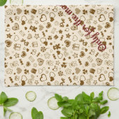 Luxus Moderne Elegante Liebe Goldenes Herz Geschirrtuch (Gefaltet)