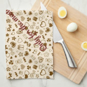 Luxus Moderne Elegante Liebe Goldenes Herz Geschirrtuch (Viertel Falte)