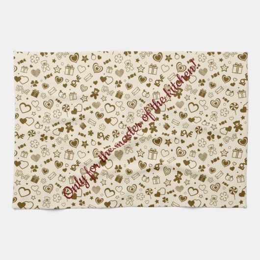 Luxus Moderne Elegante Liebe Goldenes Herz Geschirrtuch (Horizontal)