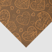 Luxus Moderne Elegante Liebe Goldenes Herz Seidenpapier (Ausschnitt)