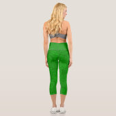Luxus Moderne Elegante Liebe Grünes Herz Capri Leggings (Rückseite)