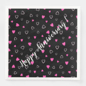 Luxus Moderne Elegante Liebe Herz Serviette (Vorderseite)