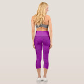 Luxus Moderne Elegante Liebe Lila Herz Capri Leggings (Rückseite)