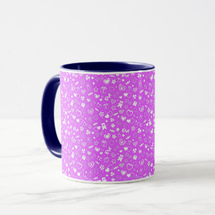 Luxus Moderne Elegante Liebe Lila Herz Tasse