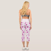 Luxus Moderne Elegante Liebe Rosa Herz Capri Leggings (Rückseite)