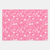 Luxus Moderne Elegante Liebe Rosa Herz Geschenkpapier Set (Vorderseite 2)