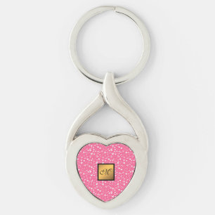 Luxus Moderne Elegante Liebe Rosa Herz Schlüsselanhänger