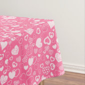 Luxus Moderne Elegante Liebe Rosa Herz Tischdecke (Beispiel)