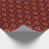 Luxus Moderne Elegante Liebe Rotes Gold Herzstück Geschenkpapier (Ecke)