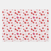 Luxus Moderne Elegante Liebe Rotes Herz Geschenkpapier Set (Vorderseite)