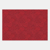 Luxus Moderne Elegante Liebe Rotes Herz Geschenkpapier Set (Vorderseite)