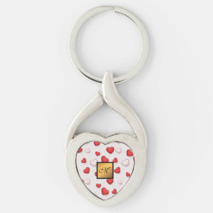 Luxus Moderne Elegante Liebe Rotes Herz Schlüsselanhänger