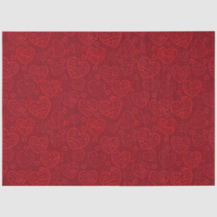 Luxus Moderne Elegante Liebe Rotes Herz Seidenpapier