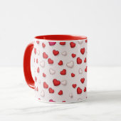 Luxus Moderne Elegante Liebe Rotes Herz Tasse (Vorderseite Links)