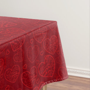 Luxus Moderne Elegante Liebe Rotes Herz Tischdecke