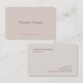 Luxus Moderne Elegante Schrift Einfach Schlicht Tr Visitenkarte (Vorne/Hinten)