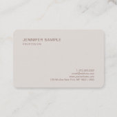 Luxus Moderne Elegante Schrift Einfach Schlicht Tr Visitenkarte (Rückseite)