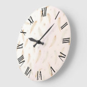 Luxus Moderne Feathers Boho Collection Große Wanduhr (Winkel)