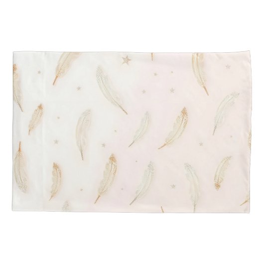 Luxus Moderne Feathers Boho Collection Kissenbezug (Rückseite)