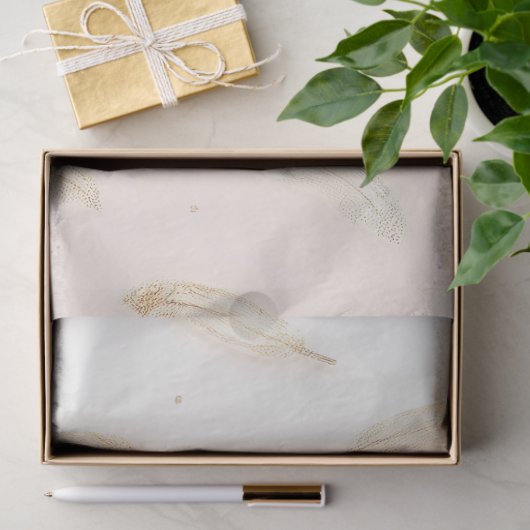 Luxus Moderne Feathers Boho Collection Seidenpapier (Geschenk)