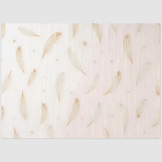 Luxus Moderne Feathers Boho Collection Seidenpapier (Vorderseite)