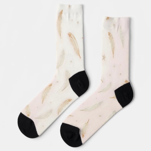 Luxus Moderne Feathers Boho Collection Socken (Linkes Detail)