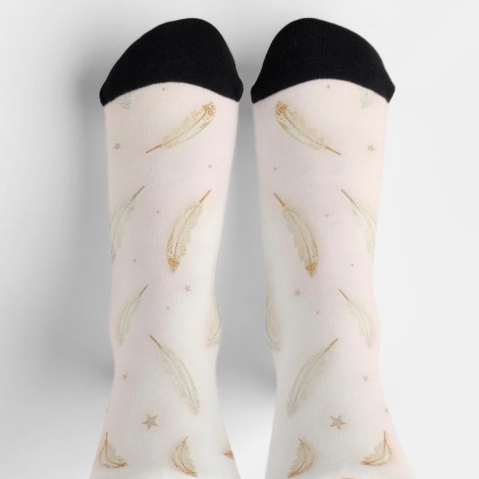 Luxus Moderne Feathers Boho Collection Socken (Oben)