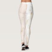 Luxus Moderne Federn Boho Kollektion Leggings (Rückseite)