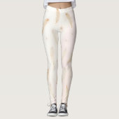Luxus Moderne Federn Boho Kollektion Leggings (Vorderseite)