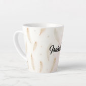 Luxus Moderne Federn Boho Kollektion Milchtasse (Linke Ecke)