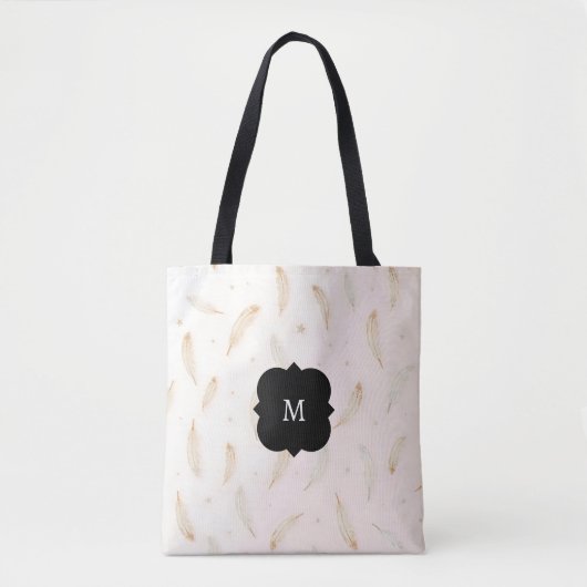 Luxus Moderne Federn Boho Kollektion Tasche (Vorderseite)