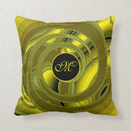 Luxus Moderne Gold Abstrakte florale Rose Kissen