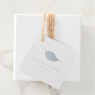 Luxus Moderne Hochzeit Dusty Blue Geschenkanhänger