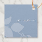 Luxus Moderne Hochzeit Dusty Blue Geschenkanhänger (Rückseite)