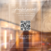 Luxus-Moderne-Hochzeit QR-Code Sitzplan-Schild Fensteraufkleber (Blatt 2)