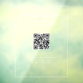 Luxus-Moderne-Hochzeit QR-Code Sitzplan-Schild Fensteraufkleber (Blatt 3)